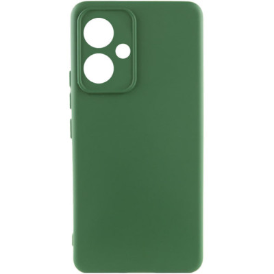 Накладка (з мікрофіброю) Silicone Cover Lakshmi Full Camera для Xiaomi Redmi 13 4G / Poco M6 4G- темно-зелений