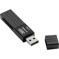 Картрідер (Card Reader) XO DK05A 2.0 2в1- чорний Картрідер (Card Reader) XO DK05A 2.0 2в1- чорний