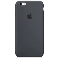 Накладка (з мікрофіброю) Apple Silicone Case для iPhone 6 Plus- темно-сірий