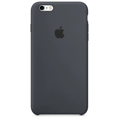 Накладка (з мікрофіброю) Apple Silicone Case для iPhone 6 Plus- темно-сірий