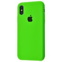 Накладка (з мікрофіброю) Silk для iPhone X/XS- зелений