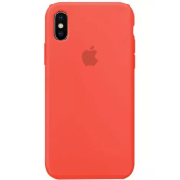 Накладка (з мікрофіброю) Silk Original Full Cover для iPhone XR- темно-кораловий