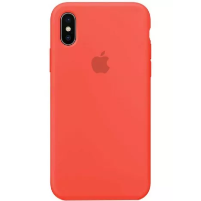 Накладка (з мікрофіброю) Silk Original Full Cover для iPhone XR- темно-кораловий