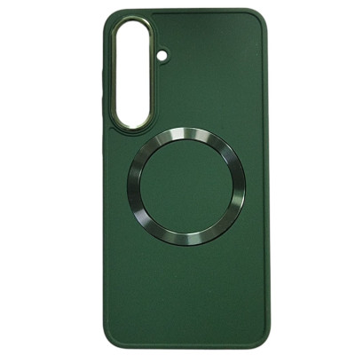 Накладка Bonbon Metal Style with Magnetic для Samsung S24 / Samsung S25- темно-зелений Накладка Bonbon Metal Style with Magnetic для Samsung S24 / Samsung S25- темно-зелений