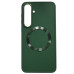 Накладка Bonbon Metal Style with Magnetic для Samsung S24 / Samsung S25- темно-зелений