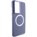 Накладка Bonbon Metal Style with Magnetic для Samsung S24 Ultra- сіра лаванда