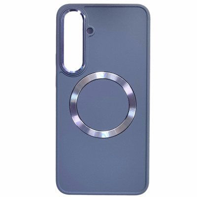 Накладка Bonbon Metal Style with Magnetic для Samsung S24 Plus/ Samsung S25 Plus- сіра лаванда