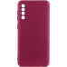 Накладка (з мікрофіброю) GETMAN Liquid Silk Full Camera для Samsung A50 / A30s- марсала