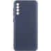 Накладка (з мікрофіброю) GETMAN Liquid Silk Full Camera для Samsung A50 / A30s- темно-синій