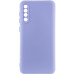 Накладка (з мікрофіброю) GETMAN Liquid Silk Full Camera для Samsung A50 / A30s- бузковий