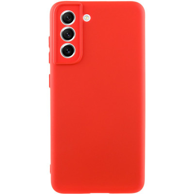 Накладка (з мікрофіброю) GETMAN Liquid Silk Full Camera для Samsung S21 FE- червоний Накладка (з мікрофіброю) GETMAN Liquid Silk Full Camera для Samsung S21 FE- червоний