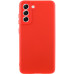 Накладка (з мікрофіброю) GETMAN Liquid Silk Full Camera для Samsung S21 FE- червоний