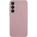 Накладка (з мікрофіброю) GETMAN Liquid Silk Full Camera для Samsung S24 FE- рожевий пісок