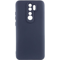 Накладка (з мікрофіброю) GETMAN Liquid Silk Full Camera для Xiaomi Redmi Note 8 Pro- темно-синій