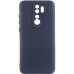 Накладка (з мікрофіброю) GETMAN Liquid Silk Full Camera для Xiaomi Redmi Note 8 Pro- темно-синій