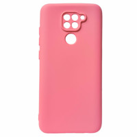 Накладка (з мікрофіброю) GETMAN Liquid Silk Full Camera для Xiaomi Redmi Note 9- рожевий Накладка (з мікрофіброю) GETMAN Liquid Silk Full Camera для Xiaomi Redmi Note 9- рожевий