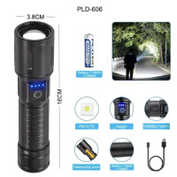 Ліхтарик PLD-606 PM10-TG 1х18650/3xAAA (Power Bank, індикація, Type-C, zoom) Ліхтарик PLD-606 PM10-TG 1х18650/3xAAA (Power Bank, індикація, Type-C, zoom)