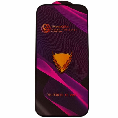 Скло захисне Tempered Glass OG Premium для iPhone 16 Pro- чорний
