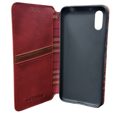 Чохол-книжка GETMAN Cubic для Xiaomi Redmi 9A- червоний Чохол-книжка GETMAN Cubic для Xiaomi Redmi 9A- червоний