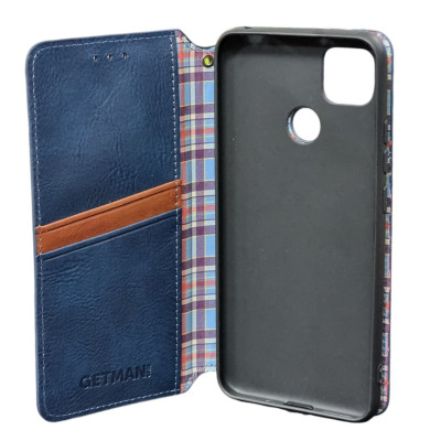 Чохол-книжка GETMAN Cubic для Xiaomi Redmi 9C- синій Чохол-книжка GETMAN Cubic для Xiaomi Redmi 9C- синій