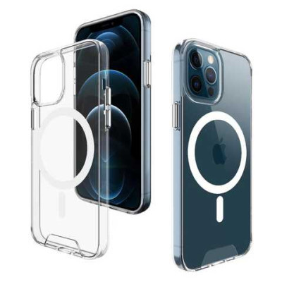 Накладка Space Magnetic Wireless Charge для iPhone 16 Plus- прозорий Накладка Space Magnetic Wireless Charge для iPhone 16 Plus- прозорий