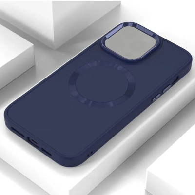 Накладка Bonbon Metal Style with Magnetic для iPhone 12 Pro Max- синій Накладка Bonbon Metal Style with Magnetic для iPhone 12 Pro Max- синій