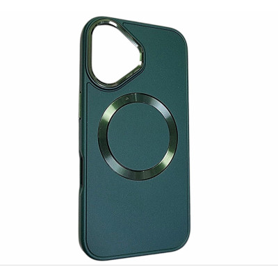 Накладка Bonbon Metal Style with Magnetic для iPhone 16- сосново-зелений Накладка Bonbon Metal Style with Magnetic для iPhone 16- сосново-зелений