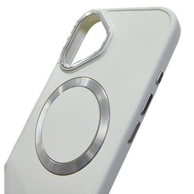 Накладка Bonbon Metal Style with Magnetic для iPhone 16- білий Накладка Bonbon Metal Style with Magnetic для iPhone 16- білий