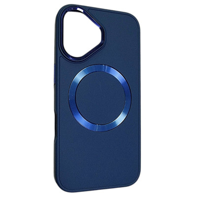 Накладка Bonbon Metal Style with Magnetic для iPhone 16- синій