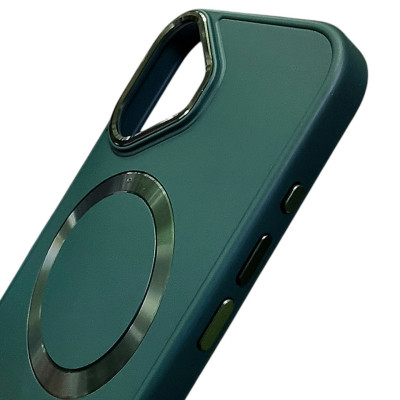 Накладка Bonbon Metal Style with Magnetic для iPhone 16 Plus- сосново-зелений Накладка Bonbon Metal Style with Magnetic для iPhone 16 Plus- сосново-зелений