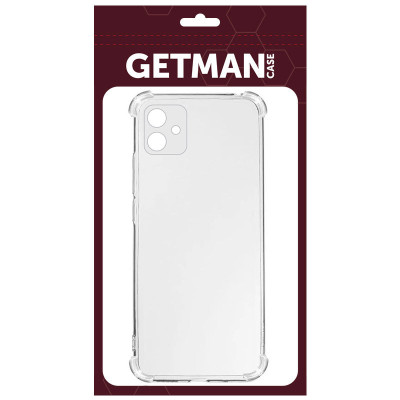 Накладка GETMAN посилені кути для Samsung A06- прозорий Накладка GETMAN посилені кути для Samsung A06- прозорий