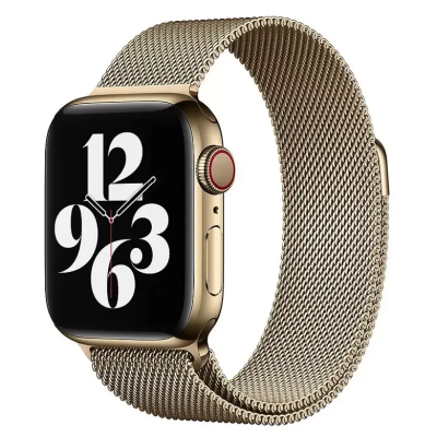 Ремінець Milanese Loop Design для Apple Watch 42(ser.1-3)/44/45/46/49mm- золотий Ремінець Milanese Loop Design для Apple Watch 42(ser.1-3)/44/45/46/49mm- золотий