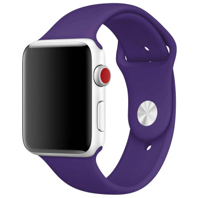 Ремінець силіконовий для Apple Watch Sport Band 38/40/41/42mm(ser.10) (S/M and M/L) 3pcs- фіолетовий