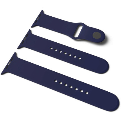 Ремінець силіконовий для Apple Watch Sport Band 42(ser.1-3)/44/45/46/49mm (S/M and M/L) 3pcs- темно-синій Ремінець силіконовий для Apple Watch Sport Band 42(ser.1-3)/44/45/46/49mm (S/M and M/L) 3pcs- темно-синій