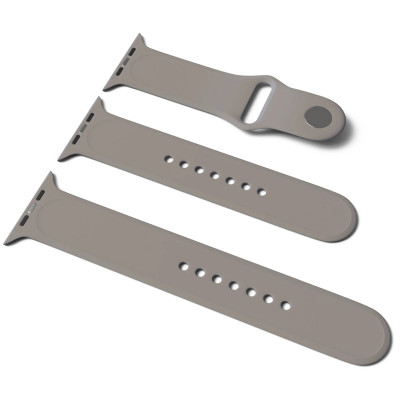 Ремінець силіконовий для Apple Watch Sport Band 42(ser.1-3)/44/45/46/49mm (S/M and M/L) 3pcs- темно-сірий Ремінець силіконовий для Apple Watch Sport Band 42(ser.1-3)/44/45/46/49mm (S/M and M/L) 3pcs- темно-сірий