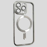 Накладка Shining Full Camera with Magnetic для iPhone 12 Pro Max- сріблястий Накладка Shining Full Camera with Magnetic для iPhone 12 Pro Max- сріблястий