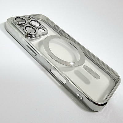 Накладка Shining Full Camera with Magnetic для iPhone 12 Pro Max- сріблястий Накладка Shining Full Camera with Magnetic для iPhone 12 Pro Max- сріблястий