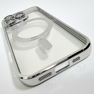 Накладка Shining Full Camera with Magnetic для iPhone 13 Pro Max- сріблястий Накладка Shining Full Camera with Magnetic для iPhone 13 Pro Max- сріблястий
