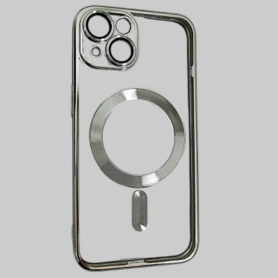 Накладка Shining Full Camera with Magnetic для iPhone 13- сріблястий Накладка Shining Full Camera with Magnetic для iPhone 13- сріблястий