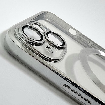 Накладка Shining Full Camera with Magnetic для iPhone 13- сріблястий Накладка Shining Full Camera with Magnetic для iPhone 13- сріблястий