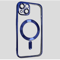 Накладка Shining Full Camera with Magnetic для iPhone 14- темно-синій Накладка Shining Full Camera with Magnetic для iPhone 14- темно-синій