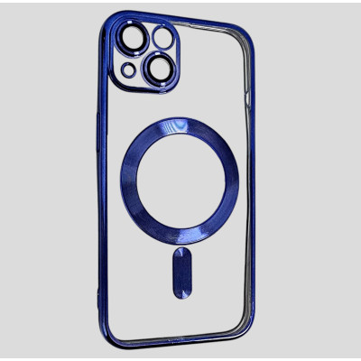 Накладка Shining Full Camera with Magnetic для iPhone 14- темно-синій Накладка Shining Full Camera with Magnetic для iPhone 14- темно-синій