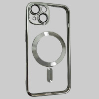 Накладка Shining Full Camera with Magnetic для iPhone 14- сріблястий Накладка Shining Full Camera with Magnetic для iPhone 14- сріблястий