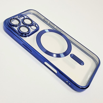 Накладка Shining Full Camera with Magnetic для iPhone 15 Pro- темно-синій Накладка Shining Full Camera with Magnetic для iPhone 15 Pro- темно-синій