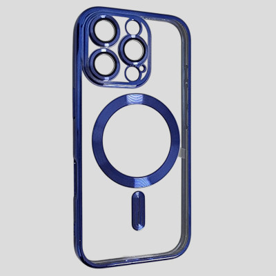Накладка Shining Full Camera with Magnetic для iPhone 15 Pro- темно-синій Накладка Shining Full Camera with Magnetic для iPhone 15 Pro- темно-синій