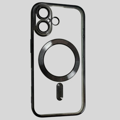Накладка Shining Full Camera with Magnetic для iPhone 16- чорний Накладка Shining Full Camera with Magnetic для iPhone 16- чорний