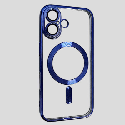 Накладка Shining Full Camera with Magnetic для iPhone 16 Plus- темно-синій Накладка Shining Full Camera with Magnetic для iPhone 16 Plus- темно-синій
