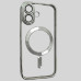 Накладка Shining Full Camera with Magnetic для iPhone 16 Plus- сріблястий