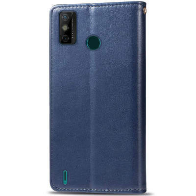 Чохол-книжка GETMAN Gallant шкіряний для TECNO Spark 6 Go- синій Чохол-книжка GETMAN Gallant шкіряний для TECNO Spark 6 Go- синій