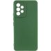 Накладка (з мікрофіброю) GETMAN Liquid Silk Full Camera для Samsung A52 / A52s- темно-зелений